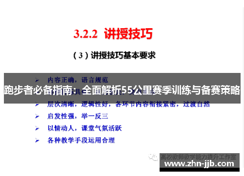 跑步者必备指南:全面解析55公里赛季训练与备赛策略 跑步者必备指南:全面解析55公里赛季训练与备赛策略